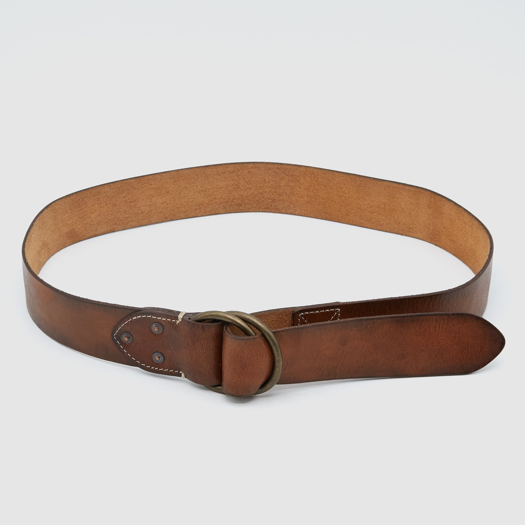 Double RL LeatherDouble- O- Ring Belt - DeeCee style