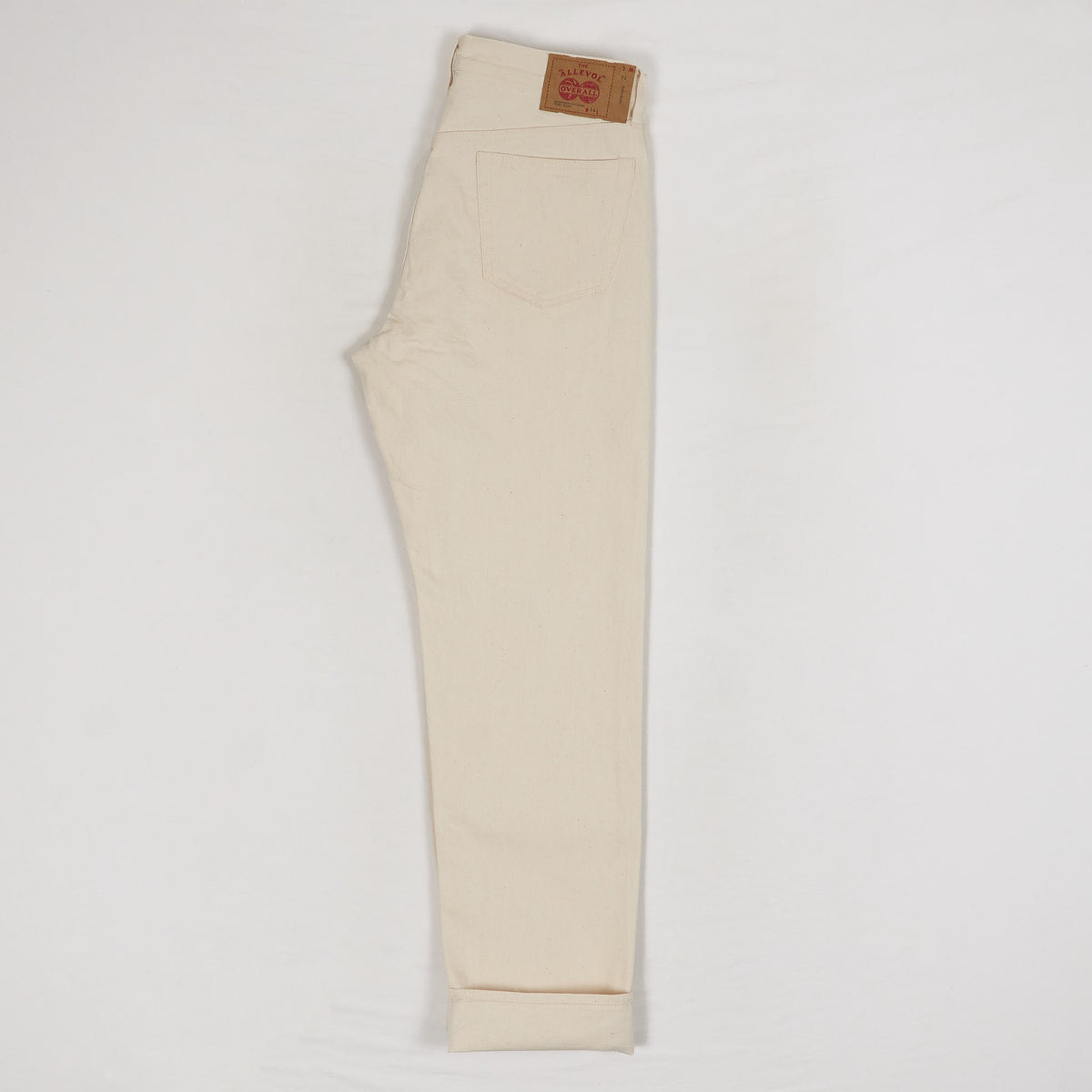 Allevol 5-Pocket Natural Straight Leg Selvage 5 Pocket Jeans