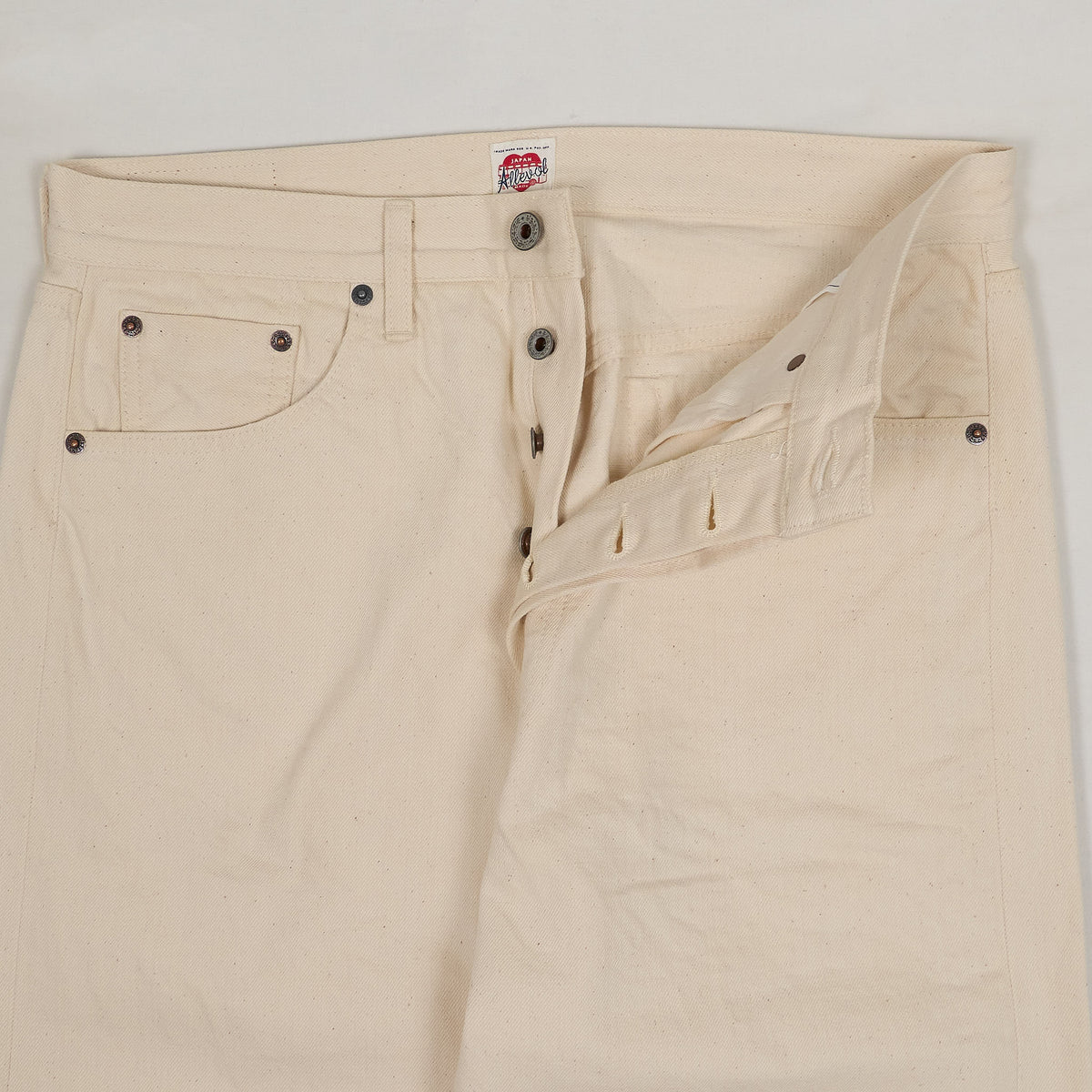 Allevol 5-Pocket Natural Straight Leg Selvage 5 Pocket Jeans