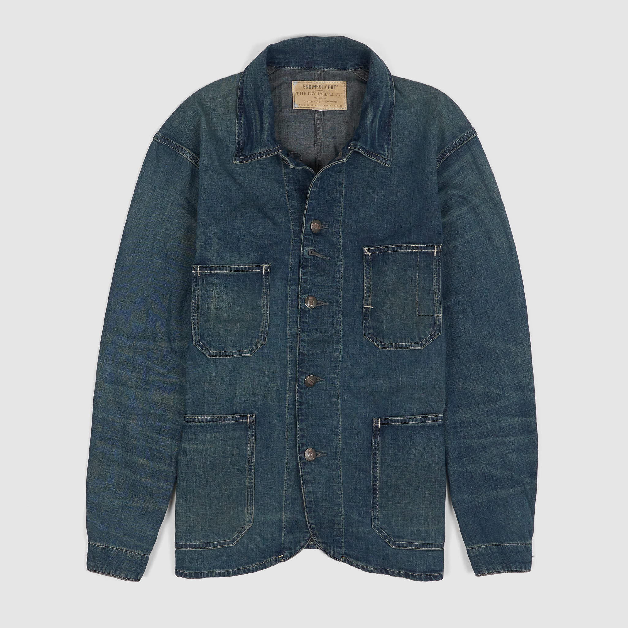 Double RL Engineer Shirt Jacket Cotton- Linen Denim - DeeCee style