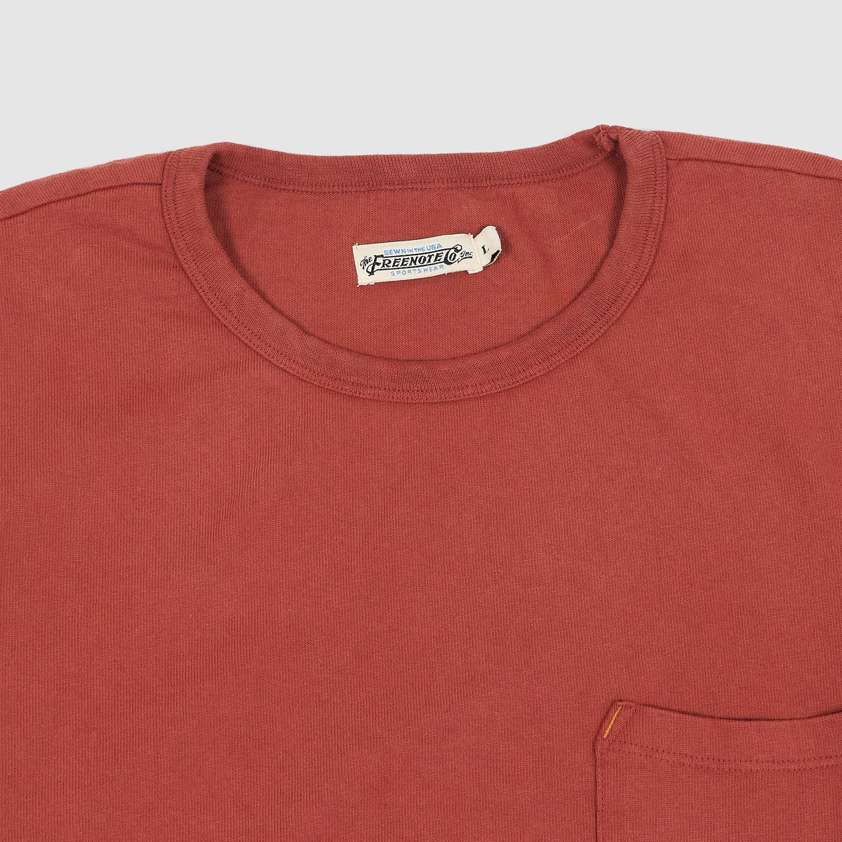 Freenote Cloth Garment Dyed Cotton Crew Neck Pocket T-Shirt