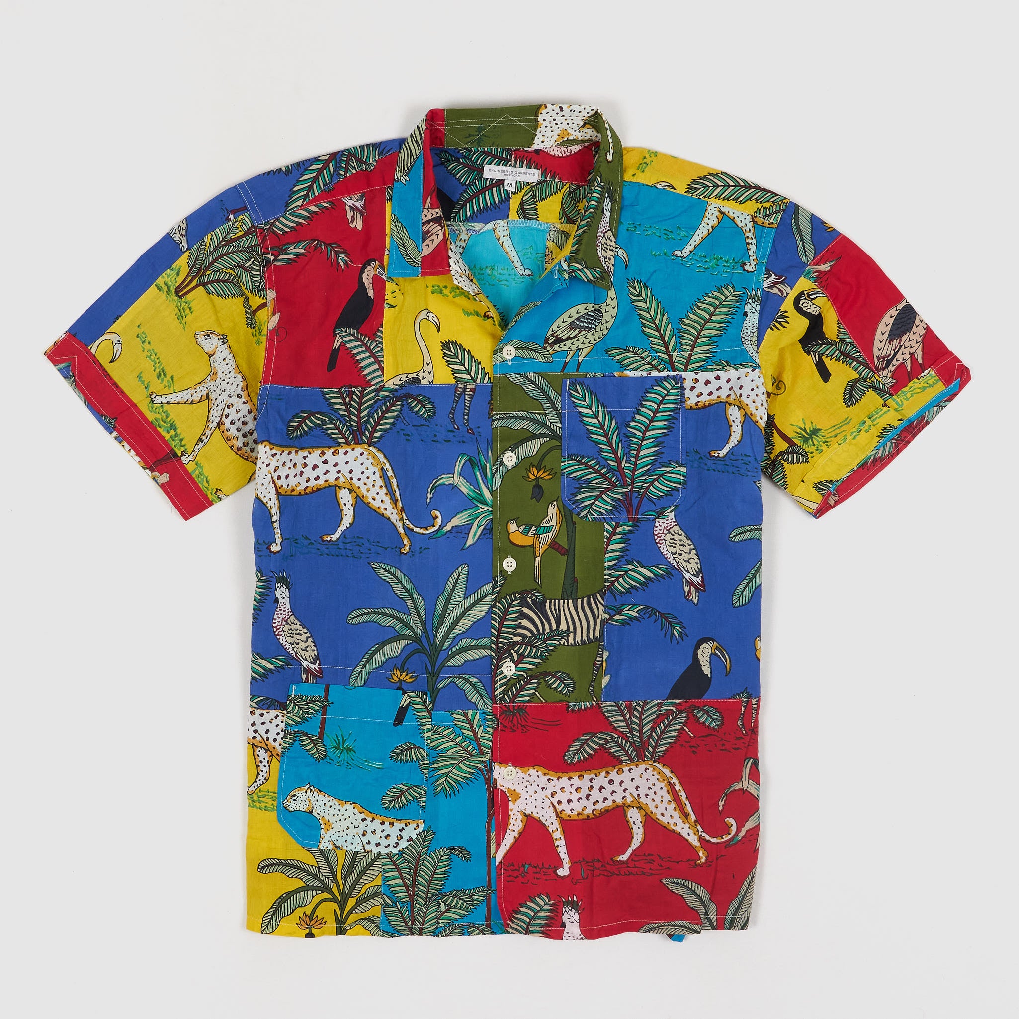 トップス Camp Shirt Animal Print Patchwork Engineered Garment Animal Print Patchwork Camp Shirt - DeeCee style
