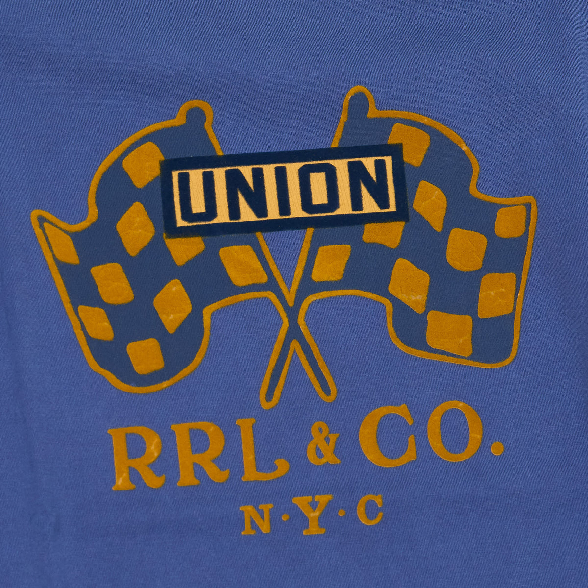 Double RL Union Flag Printed Crew Neck T-Shirt