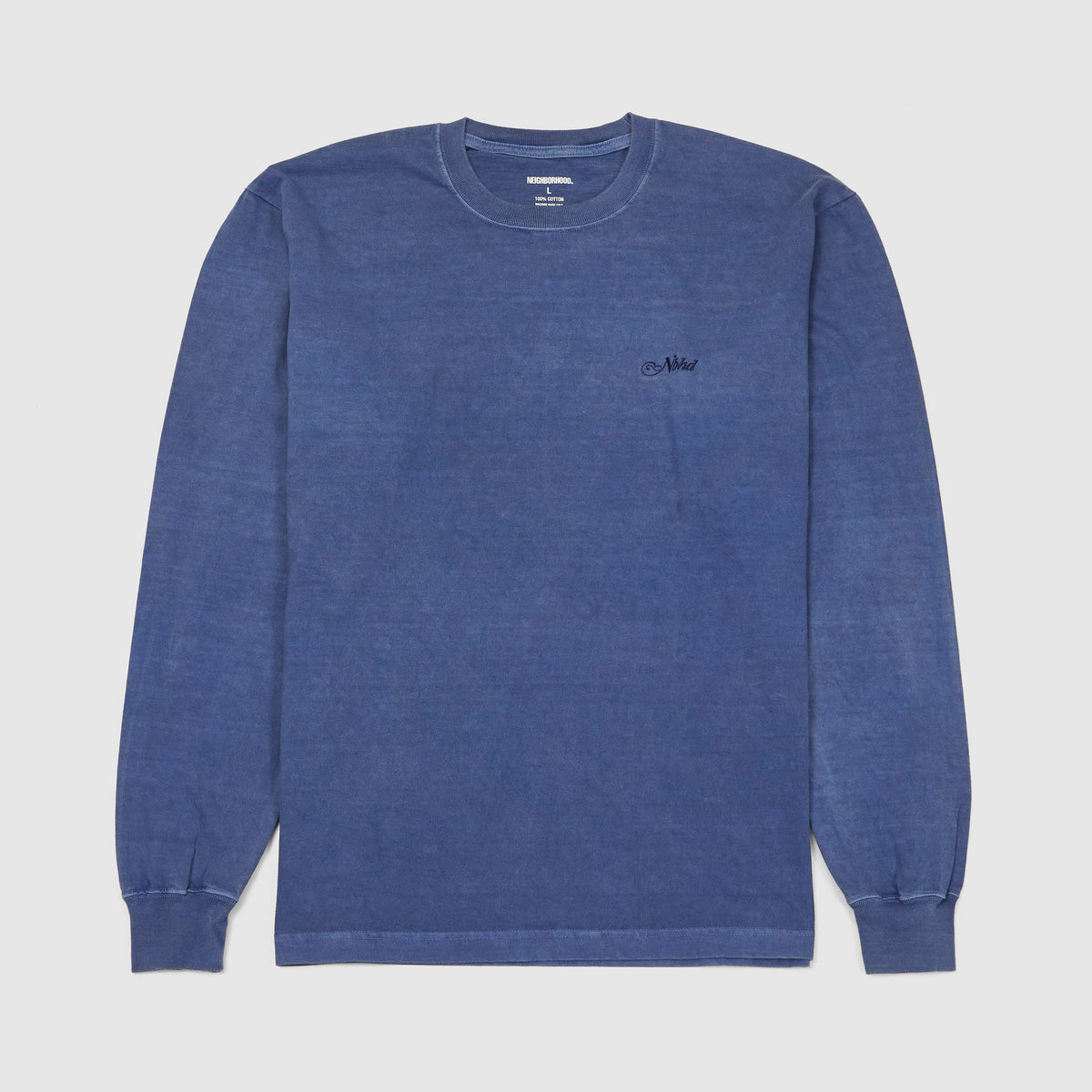 Neighborhood Front Stitch Long Sleeve Crew- Neck T-Shirt