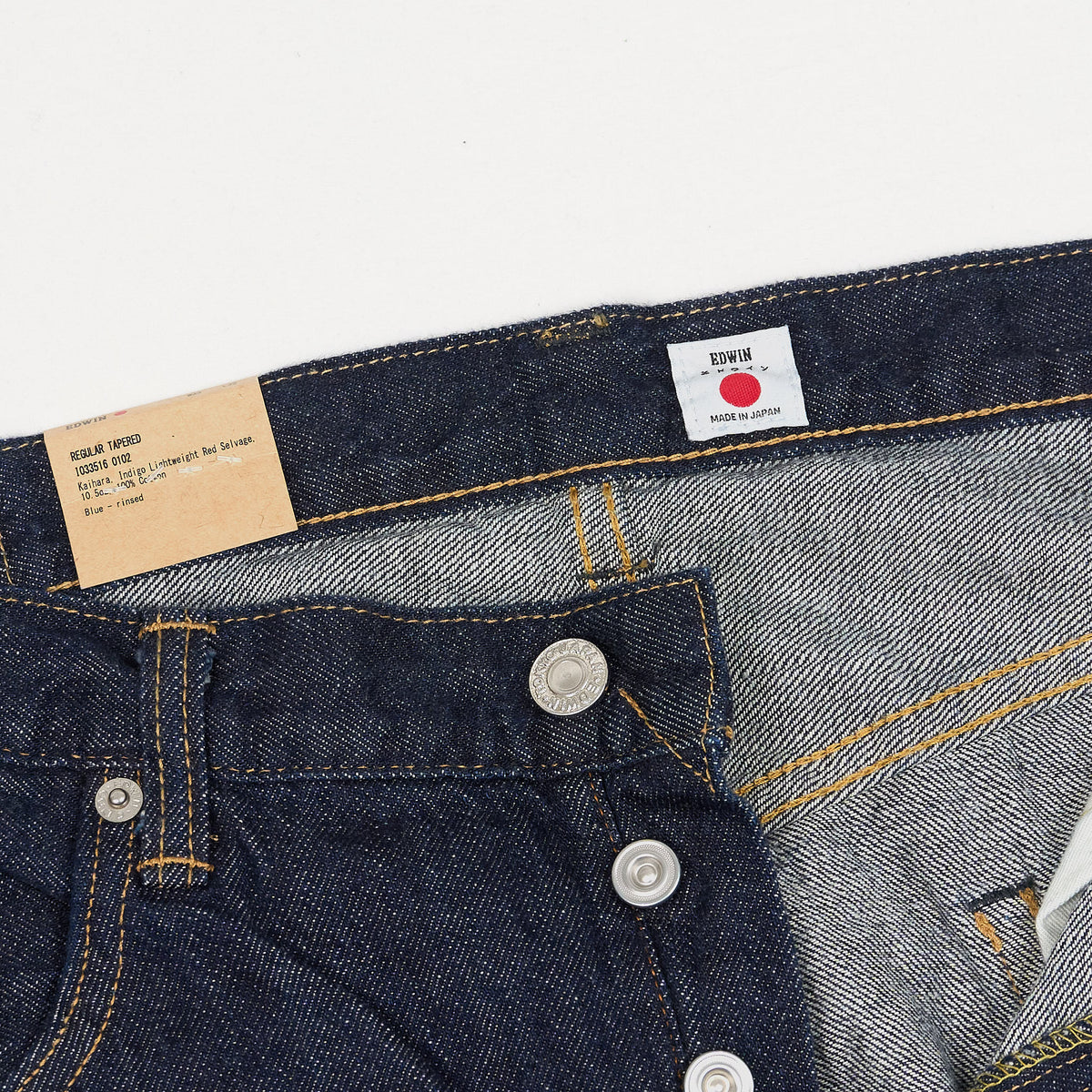 Edwin 5-Pocket Regular Tapered Rinsed Red Selvage Jeans