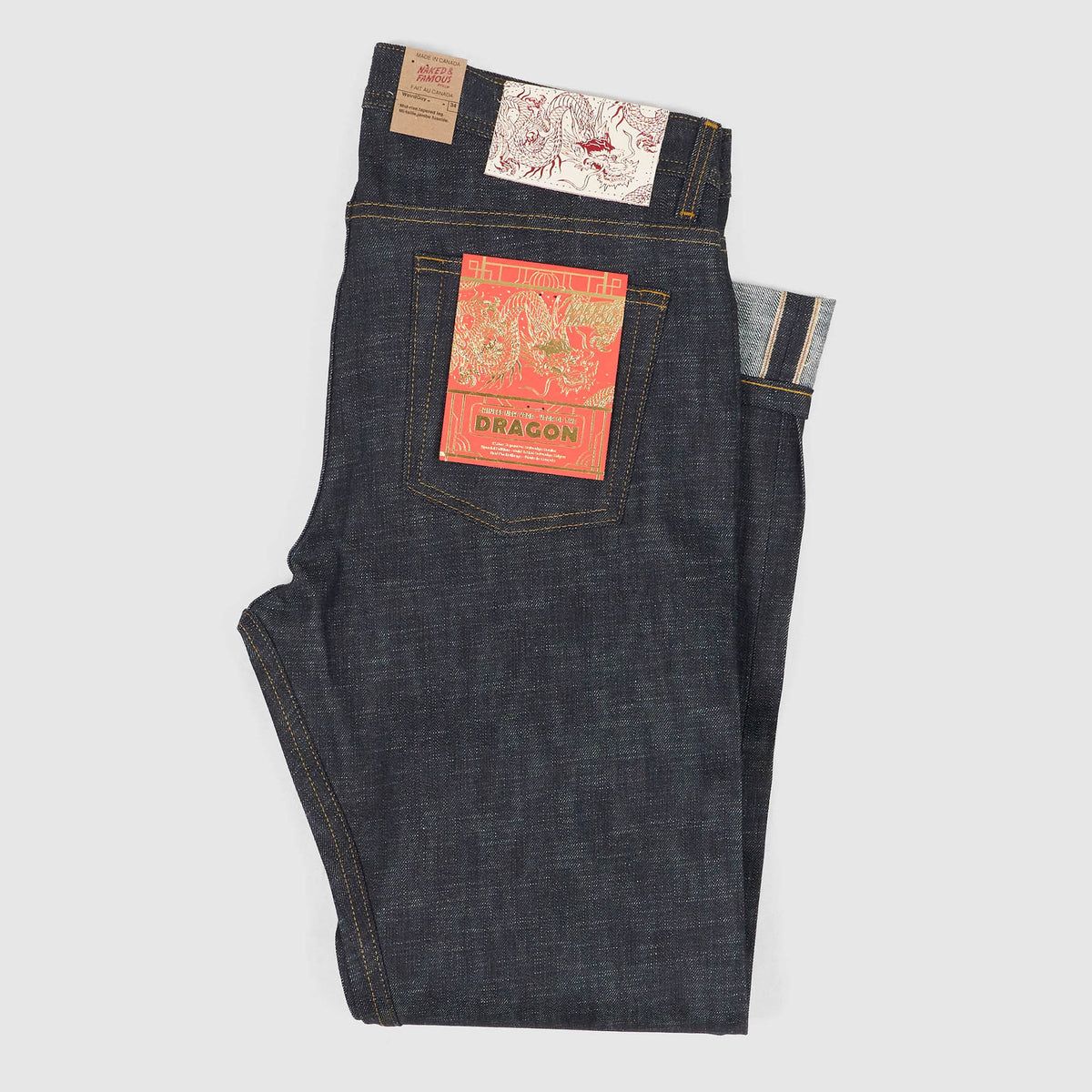 Naked &amp; Famous Limited Edition Year Of The Dragon Weird Guy Jeans