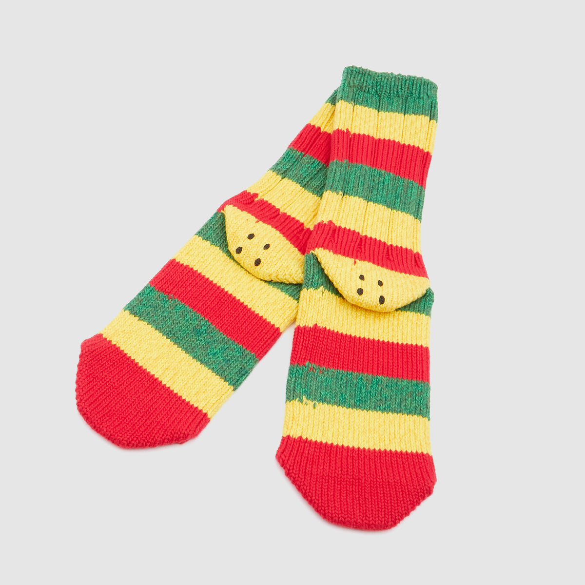 Kapital  Rainbow Striped Smiley Socks