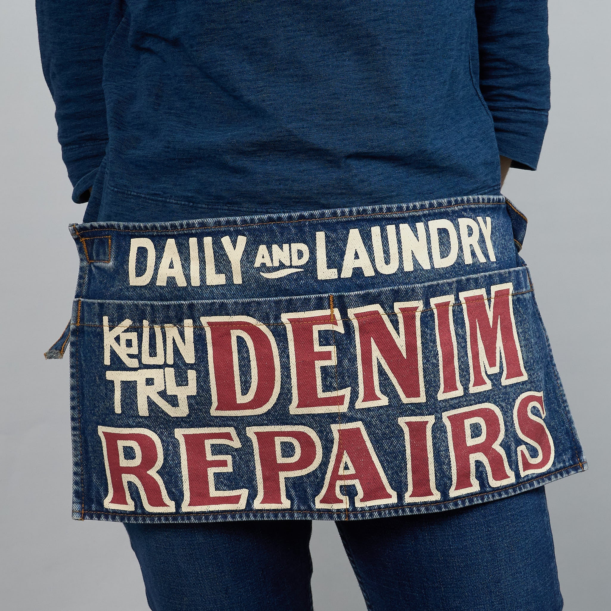 Kapital Kountry Denim Repairs Apron - DeeCee style