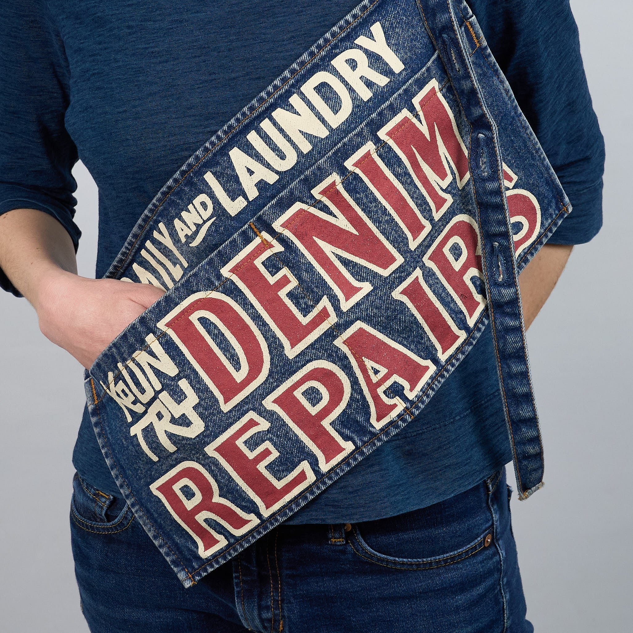Kapital Kountry Denim Repairs Apron - DeeCee style