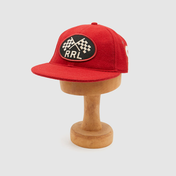Double RL Checkerflag Wool-Blend Ball Cap - DeeCee style