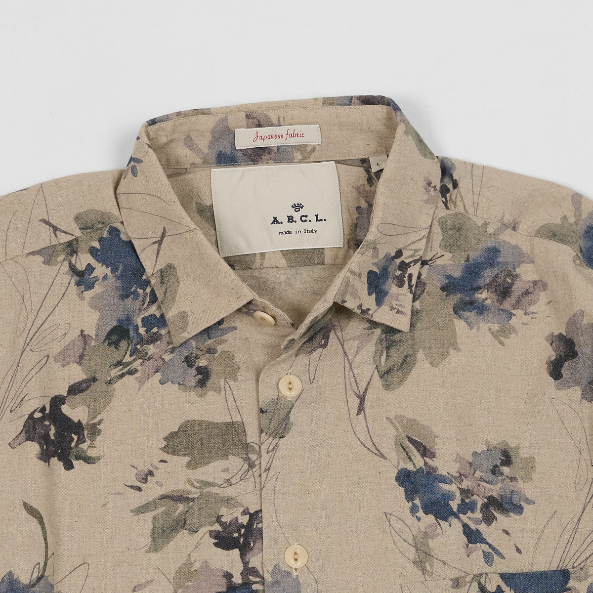 A.B.C.L. Long Sleeve Printed Linen Shirt
