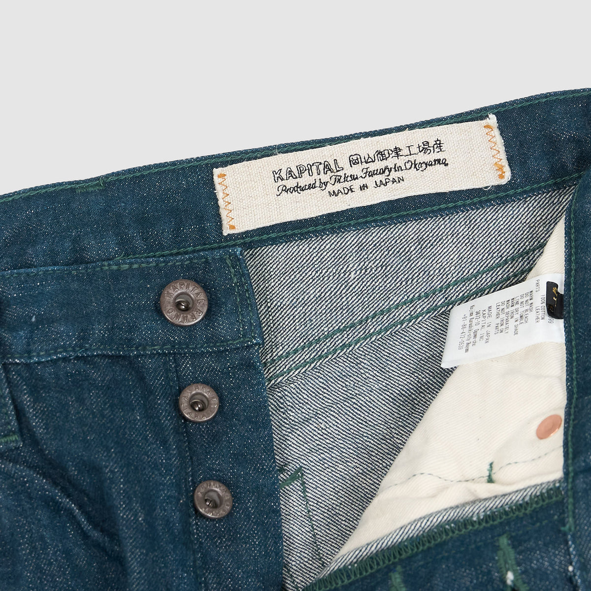 Kapital 5-Pocket MoCi No.4 Plant x Indigo Dyed Jeans