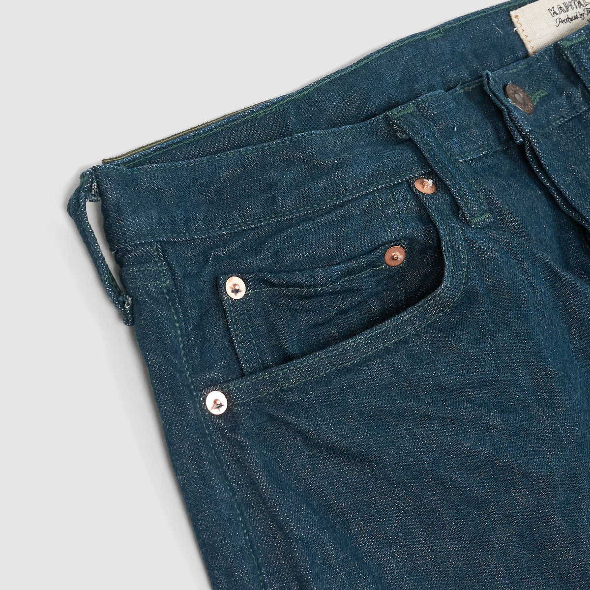 Kapital 5-Pocket MoCi No.4 Plant x Indigo Dyed Jeans