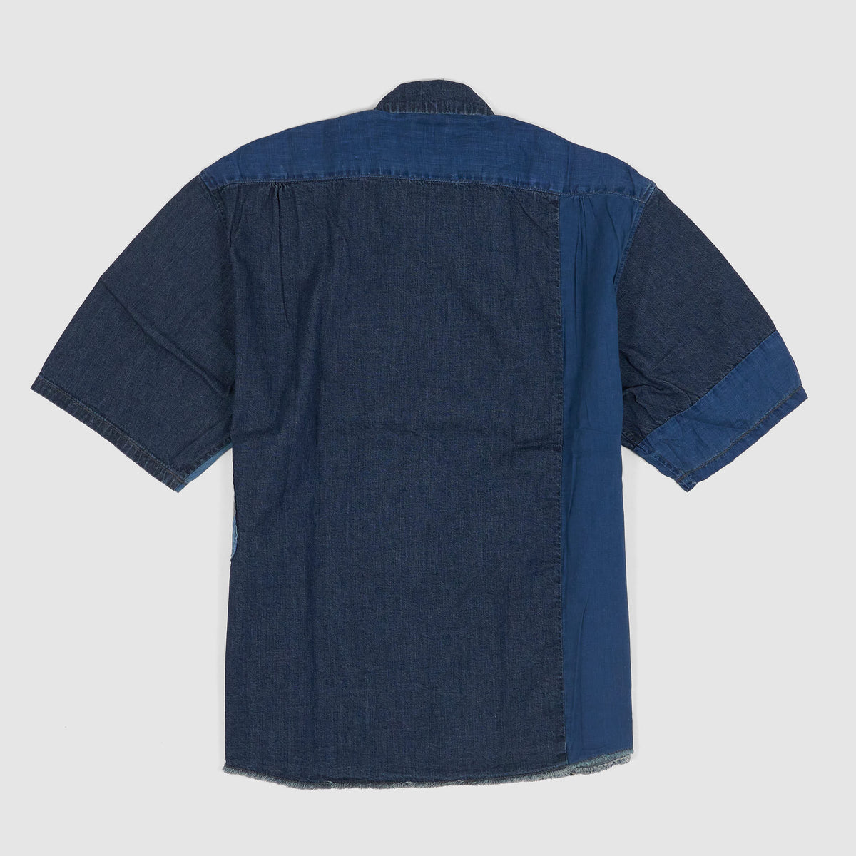 Kapital Short Sleeve Indigo Patchwork Shirt