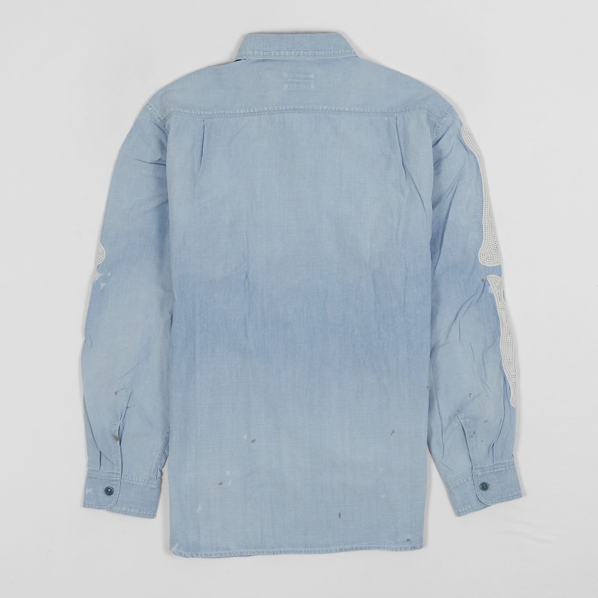 Kapital Long Sleeve Chambray Embroidered Bones Shirt - DeeCee style