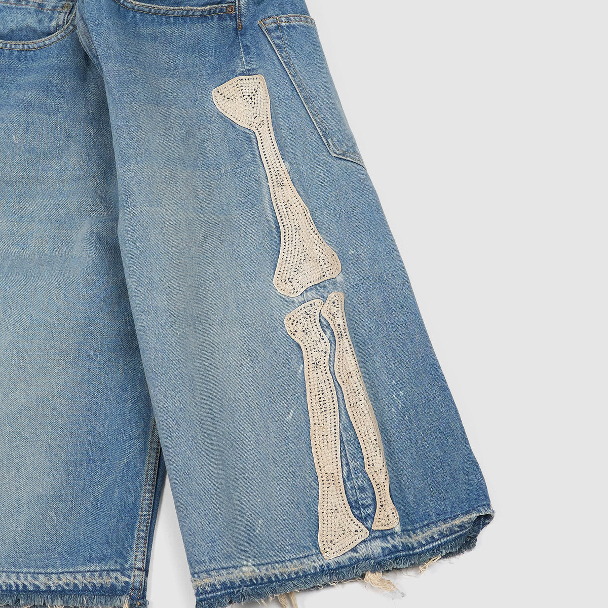 Kapital Bones Jeans Shorts
