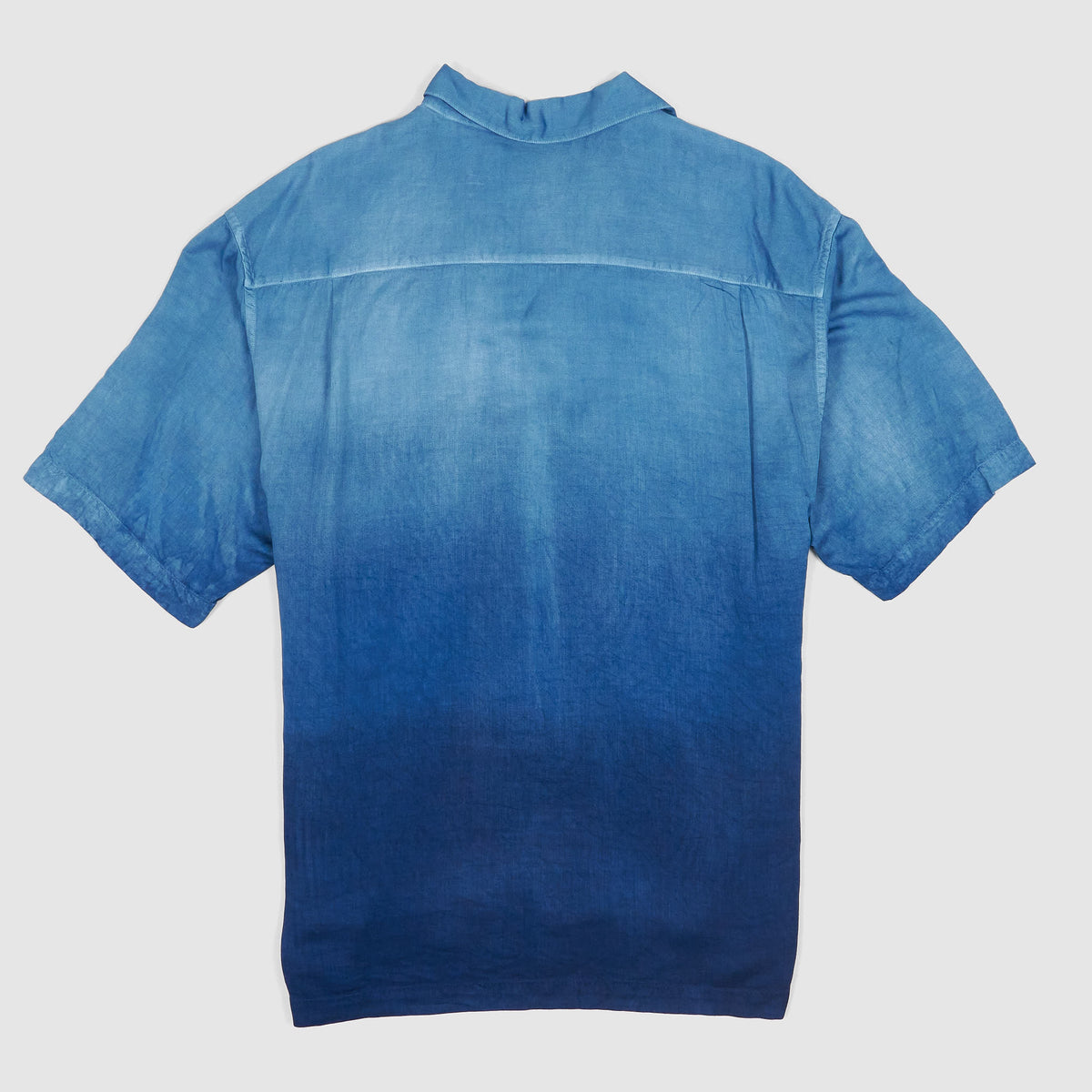 Blue Blue Japan Short Sleeve Hand Dyed Gradient Indigo Shirt