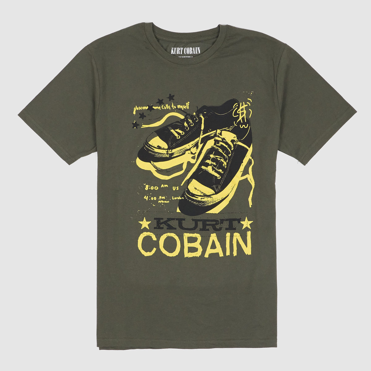 Kurt Cobain Tee Converse Crew Neck Rock T-Shirt