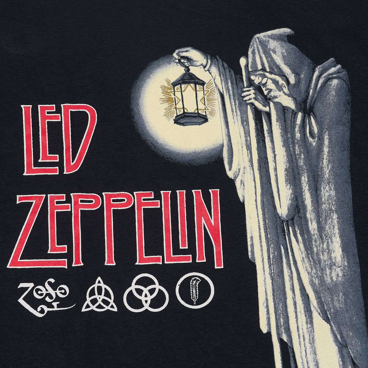 Tee Led Zeppelin Tee Hermit Crew Neck Rock T-Shirt