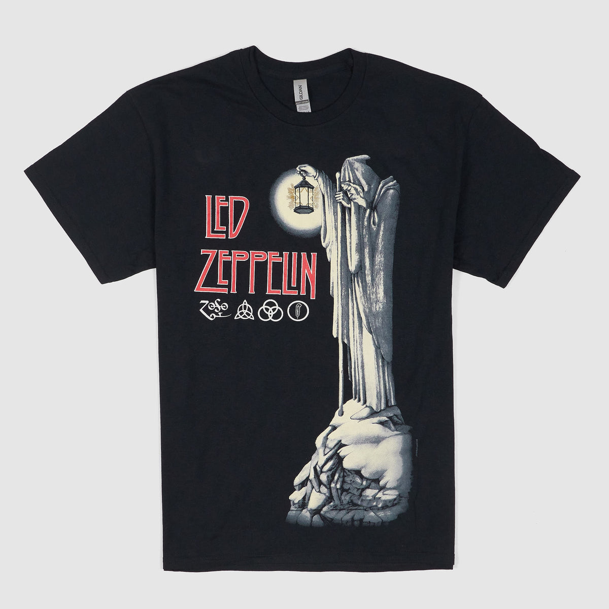 Tee Led Zeppelin Tee Hermit Crew Neck Rock T-Shirt