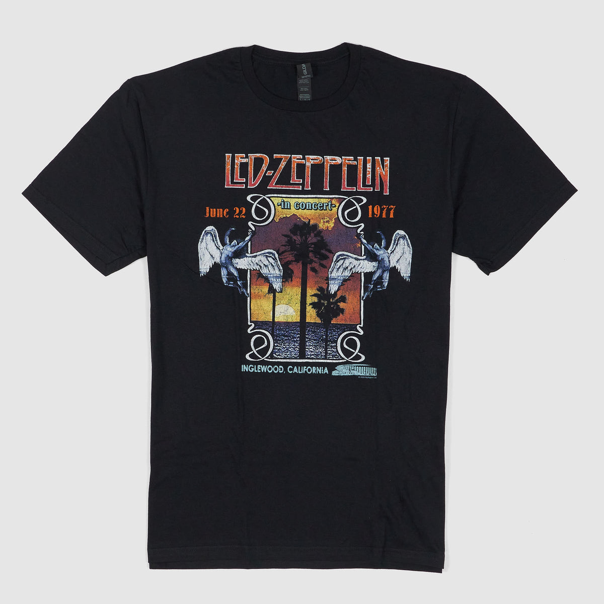 Led Zeppelin Tee Ingelwood Crew Neck Rock T-Shirt