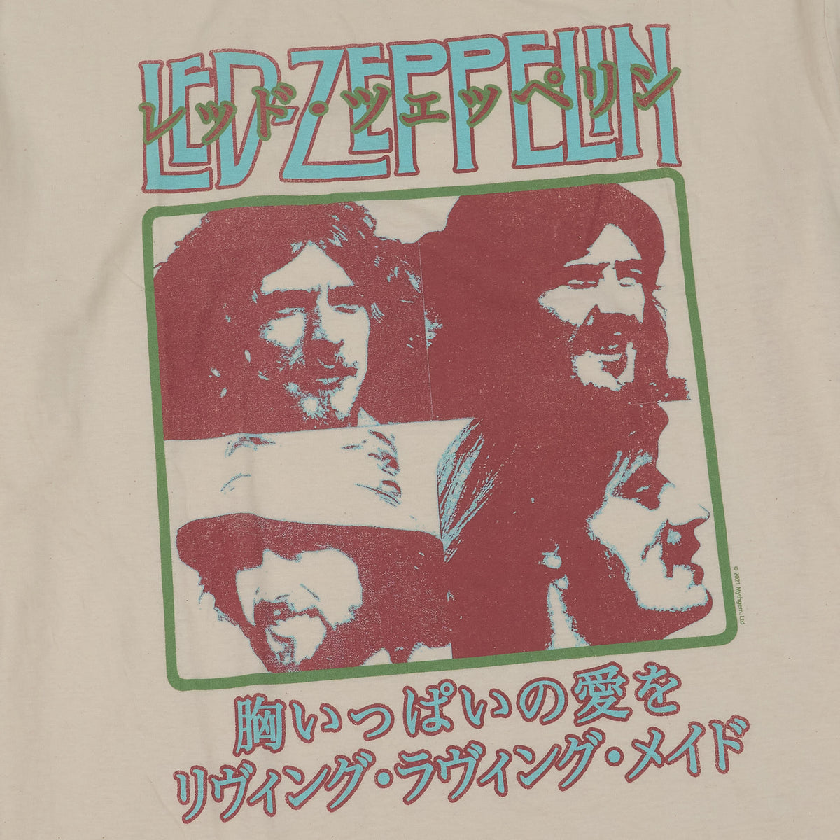 Led Zeppelin Japan Tour Crew Neck T-Shirt