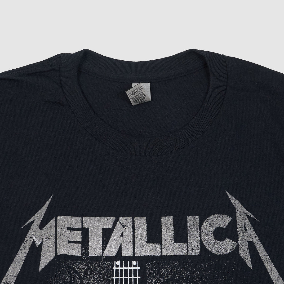 Metallica Guitar Crew Neck Rock Band T-Shirt