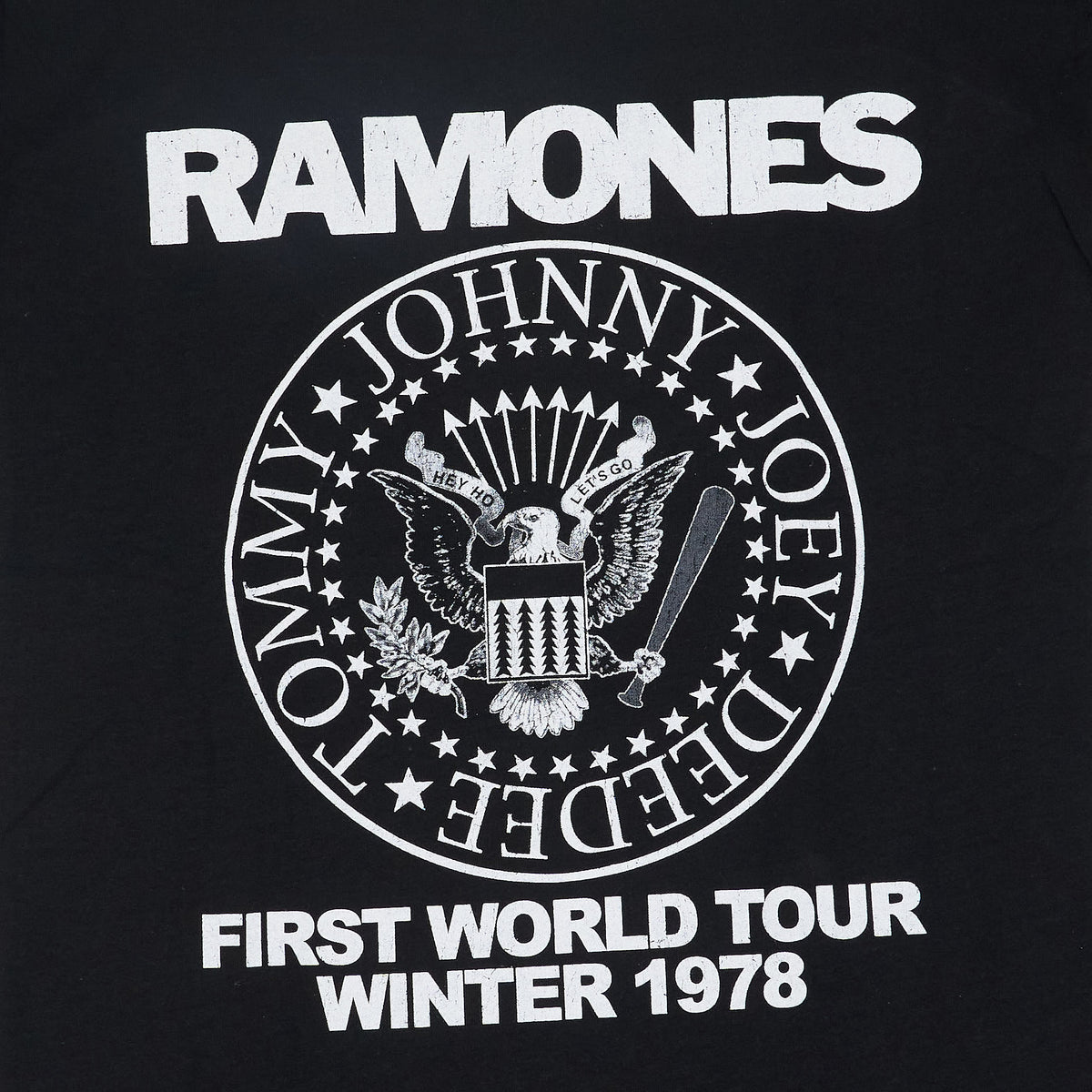 Ramones First World Tour 78 Crew Neck Rock T-Shirt