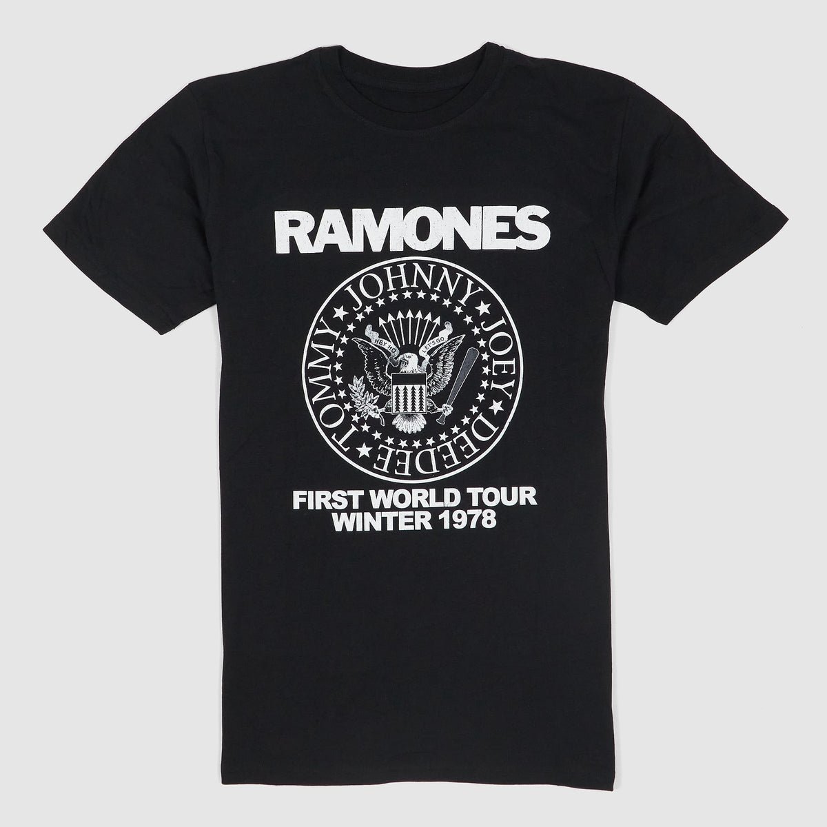 Ramones First World Tour 78 Crew Neck Rock T-Shirt