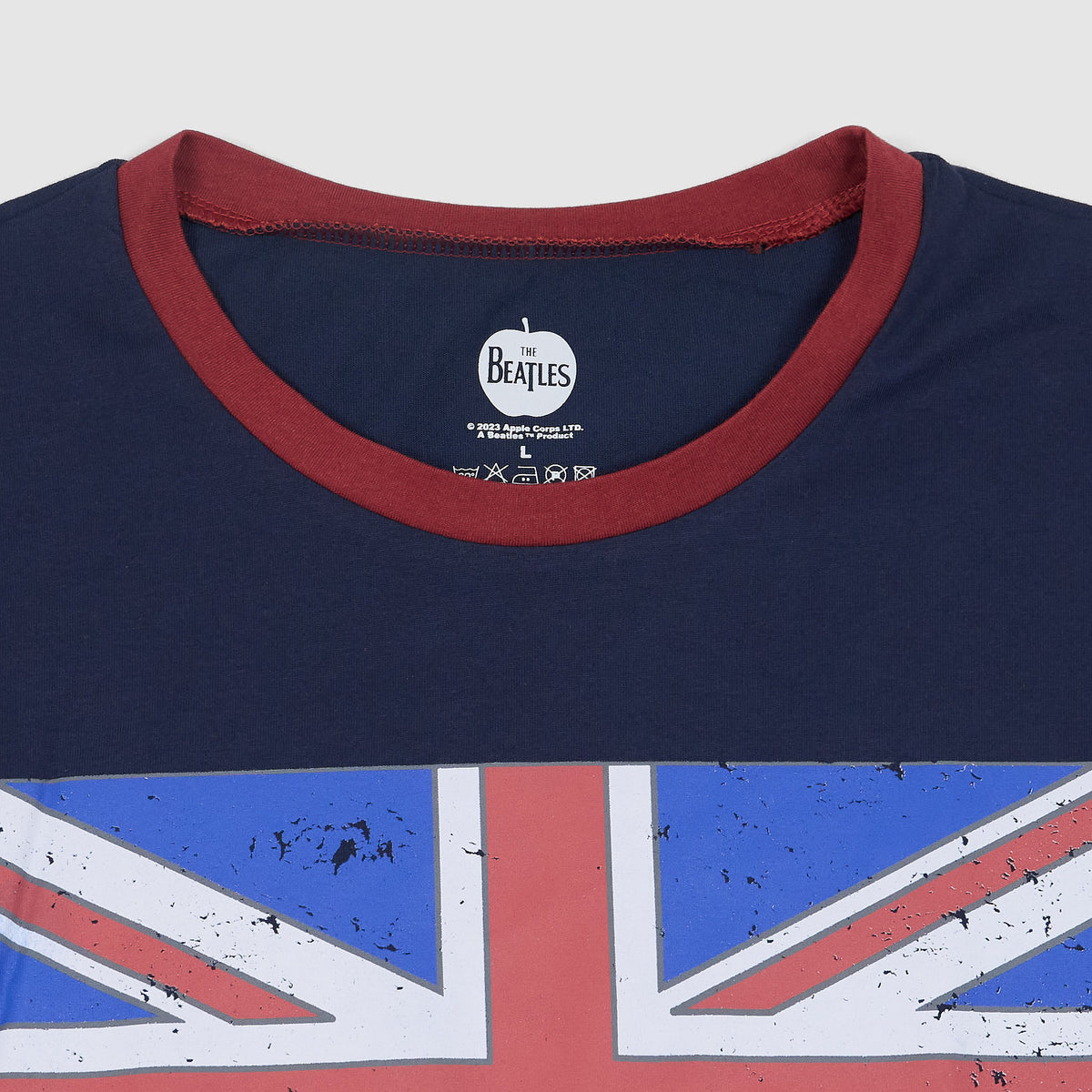 The Beatels Union Jack Ringer Crew Neck T-Shirt