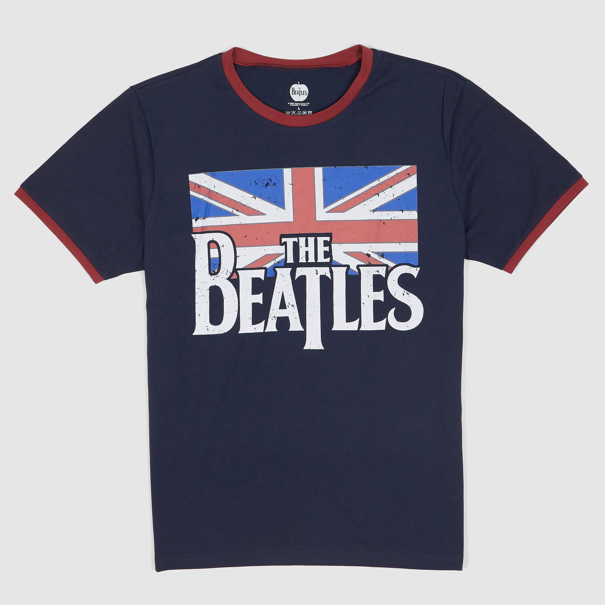 The Beatels Union Jack Ringer Crew Neck T-Shirt