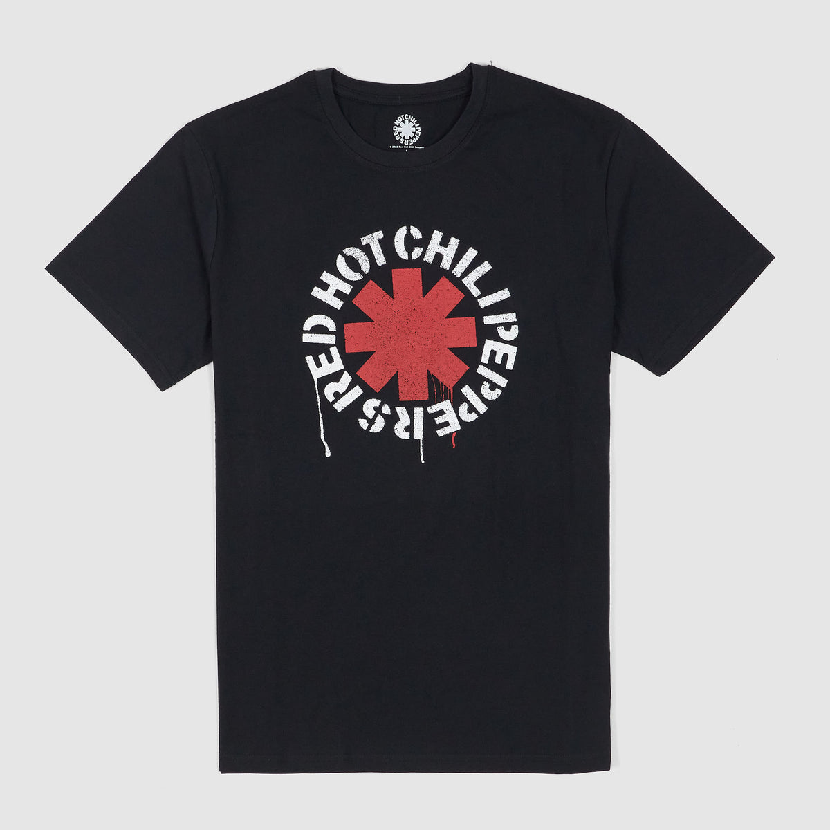 Red Hot Chili Peppers Stencil Crew Neck Rock T-Shirt