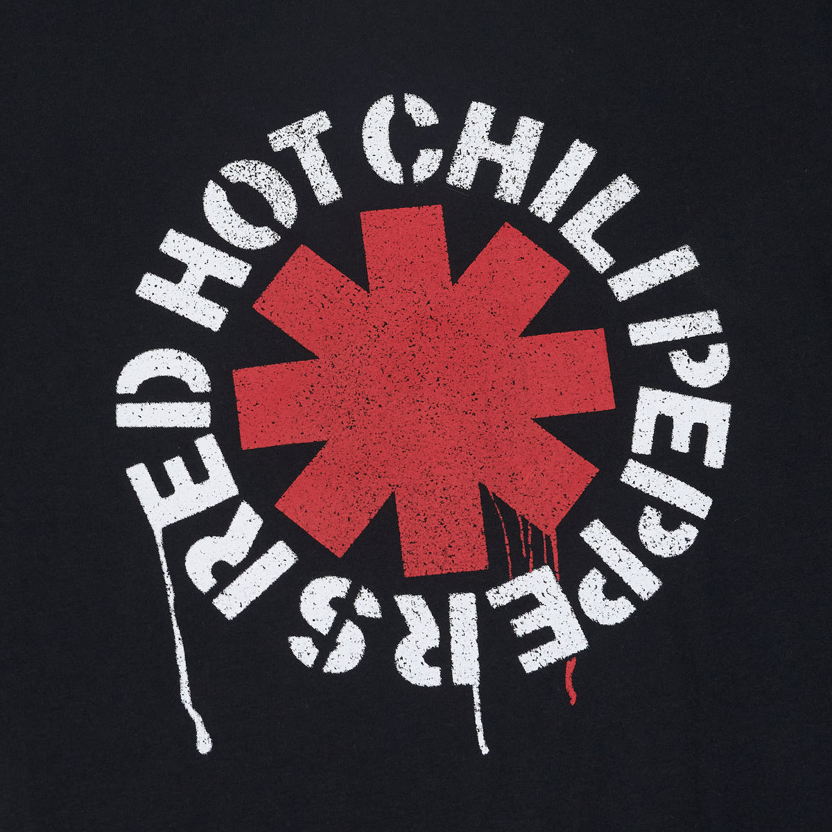 Red Hot Chili Peppers Stencil Crew Neck Rock T-Shirt