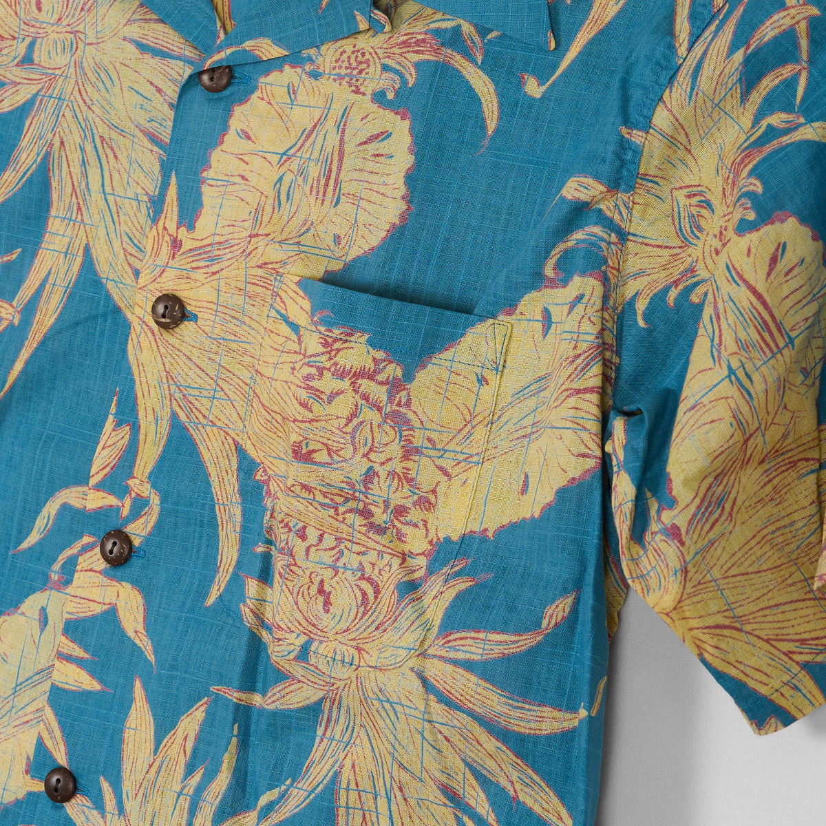 Sun Surf Pineapple Cotton/ Linen  Hawaiian Shirt