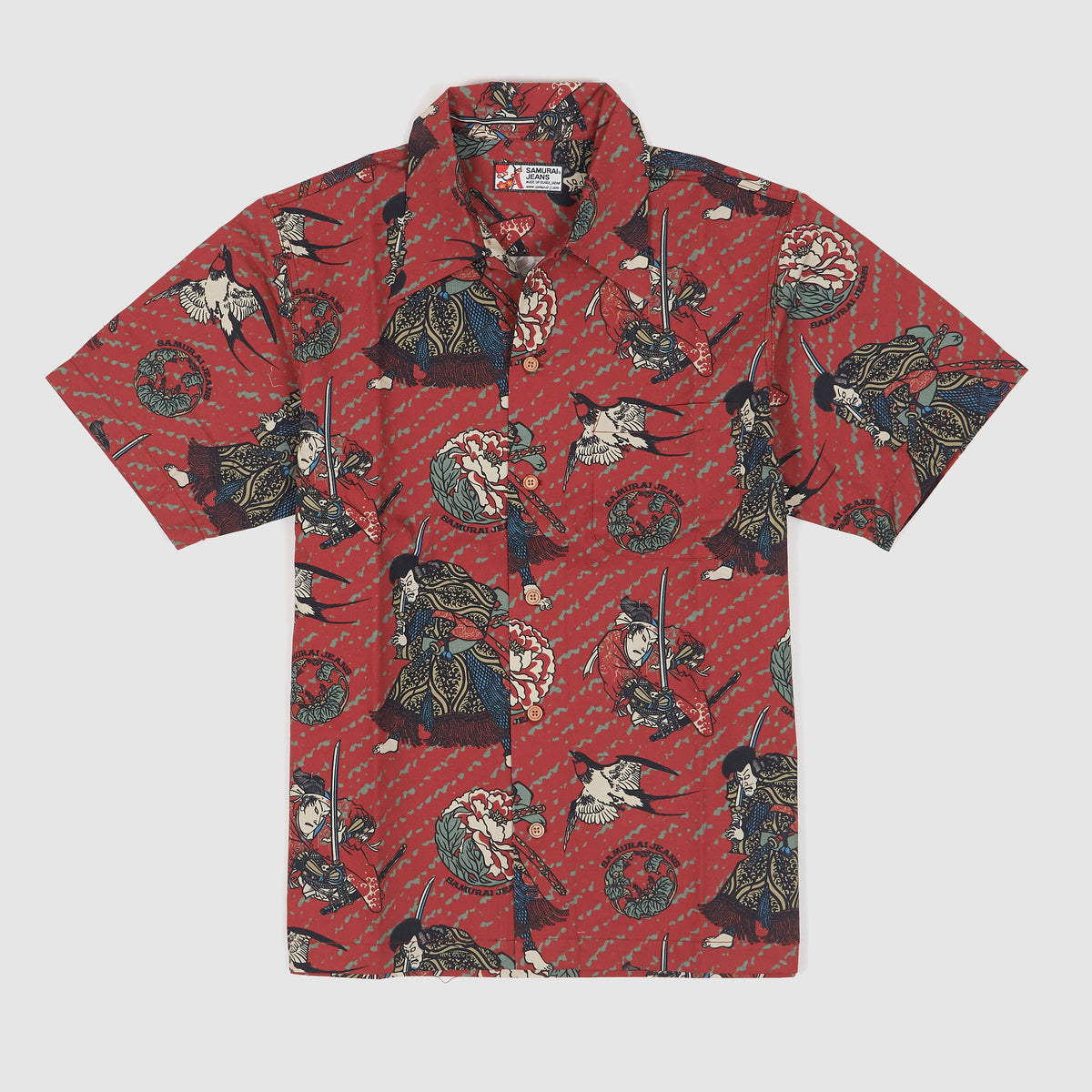 Samurai Jeans Short Sleeve Aloha Hawaiian Shirt