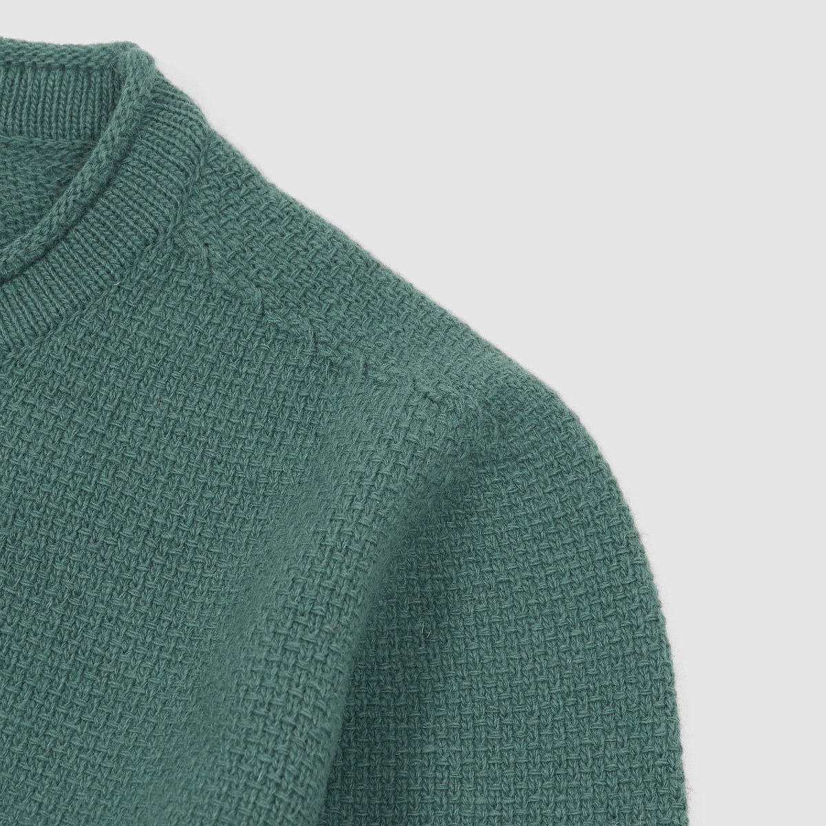 Stone Island Knitted Rolled Crew Neck Basket Knitted Jumper