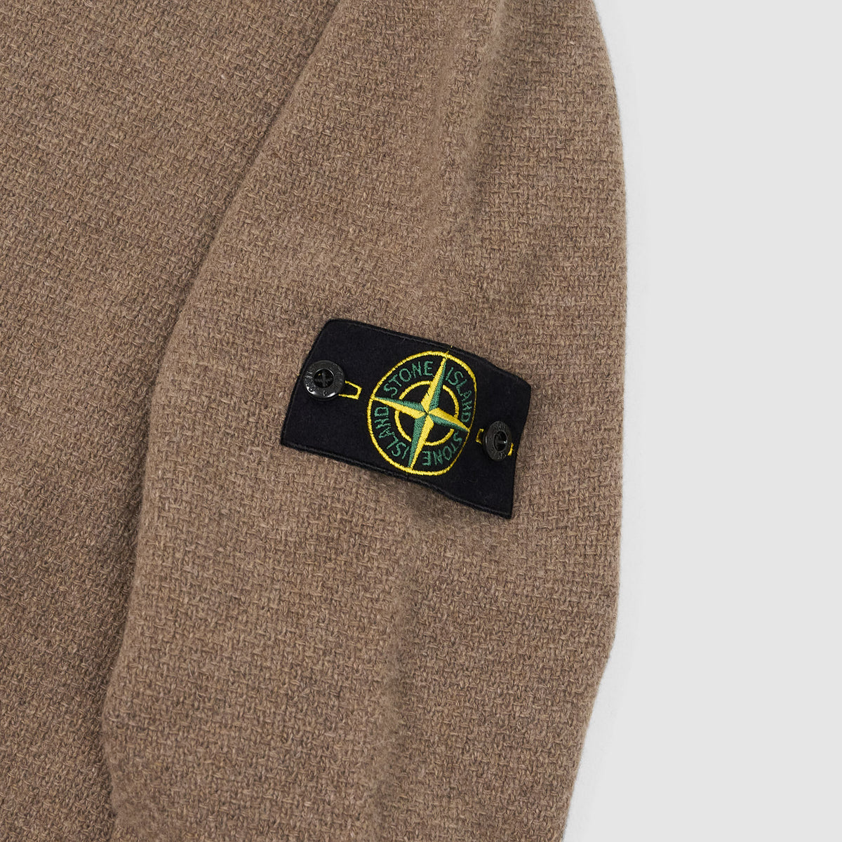 Stone Island Knitted Rolled Crew Neck Basket Knitted Jumper