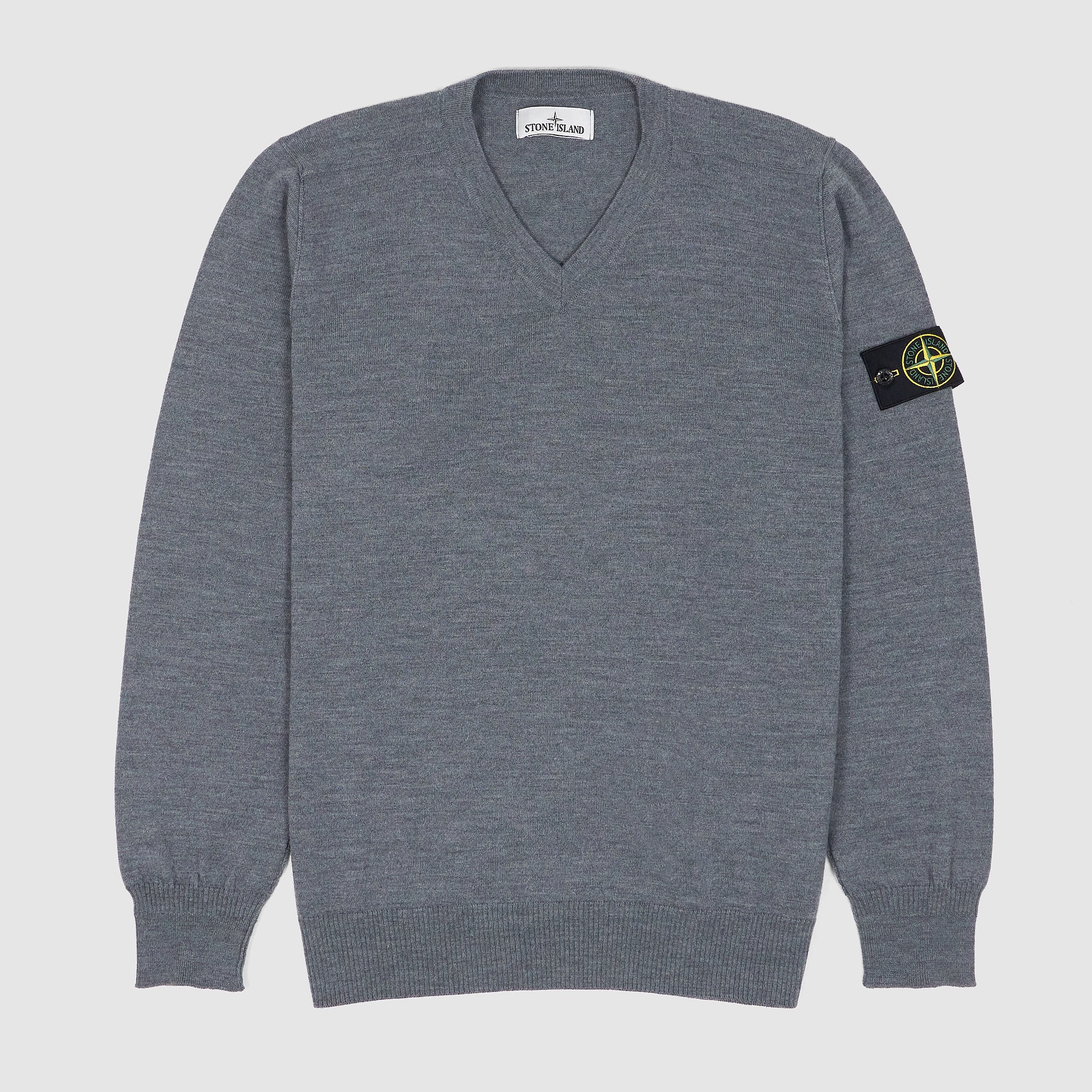 Stone Island Light Knitted V-Neck Wool Jumper - DeeCee style