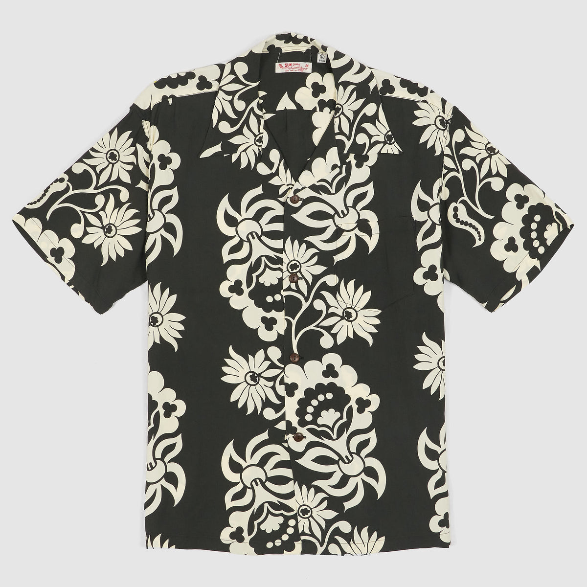 Sun Surf Rayon Sun Flower Hawaiian Shirt