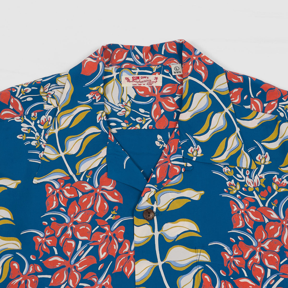 Sun Surf Rayon Flower Hawaiian Shirt