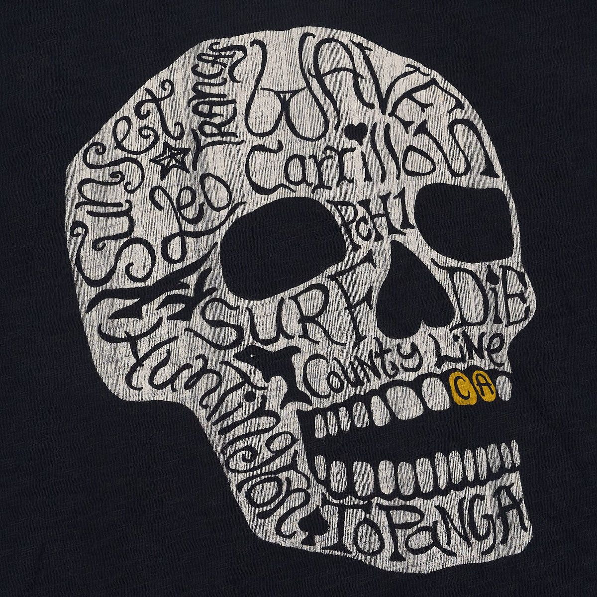 Johnson Motors Inc. Sunset Surf Surf Skull Crew Neck T- Shirt