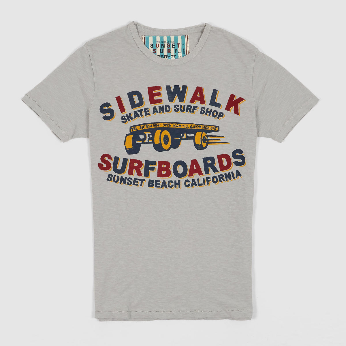 Johnson Motors Inc. Sunset Surf Sidewalk Crew Neck  T-Shirts