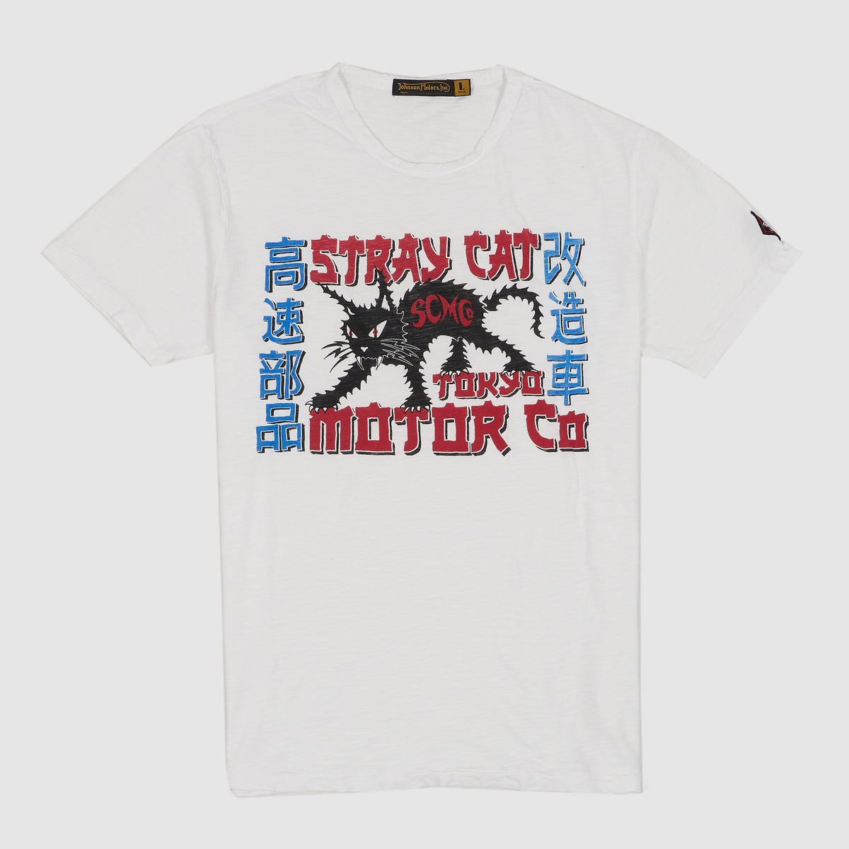 Johnson Motors Inc. Stray Cat Tokyo Motor Crew Neck T-Shirts