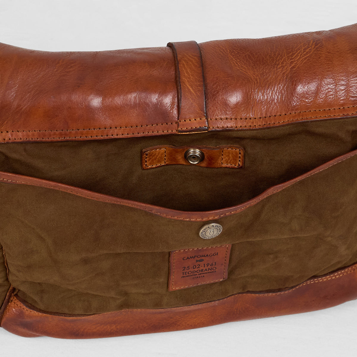 Campomaggi Canvas Leather Shoulder Bag