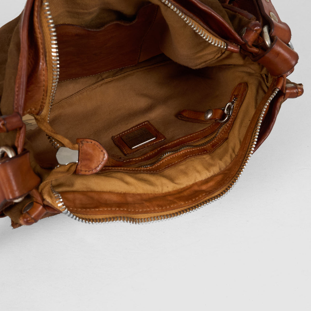 Campomaggi Canvas Leather Shoulder Bag