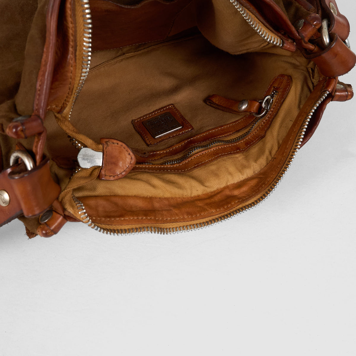 Campomaggi Canvas Leather Shoulder Bag