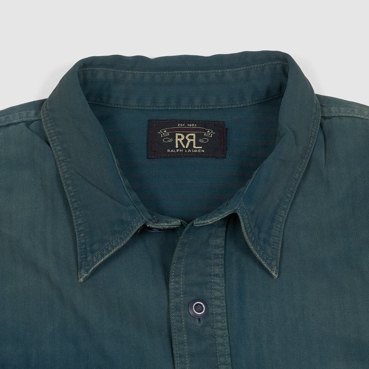 Double RL Long Sleeve Herringbone Work Shirt