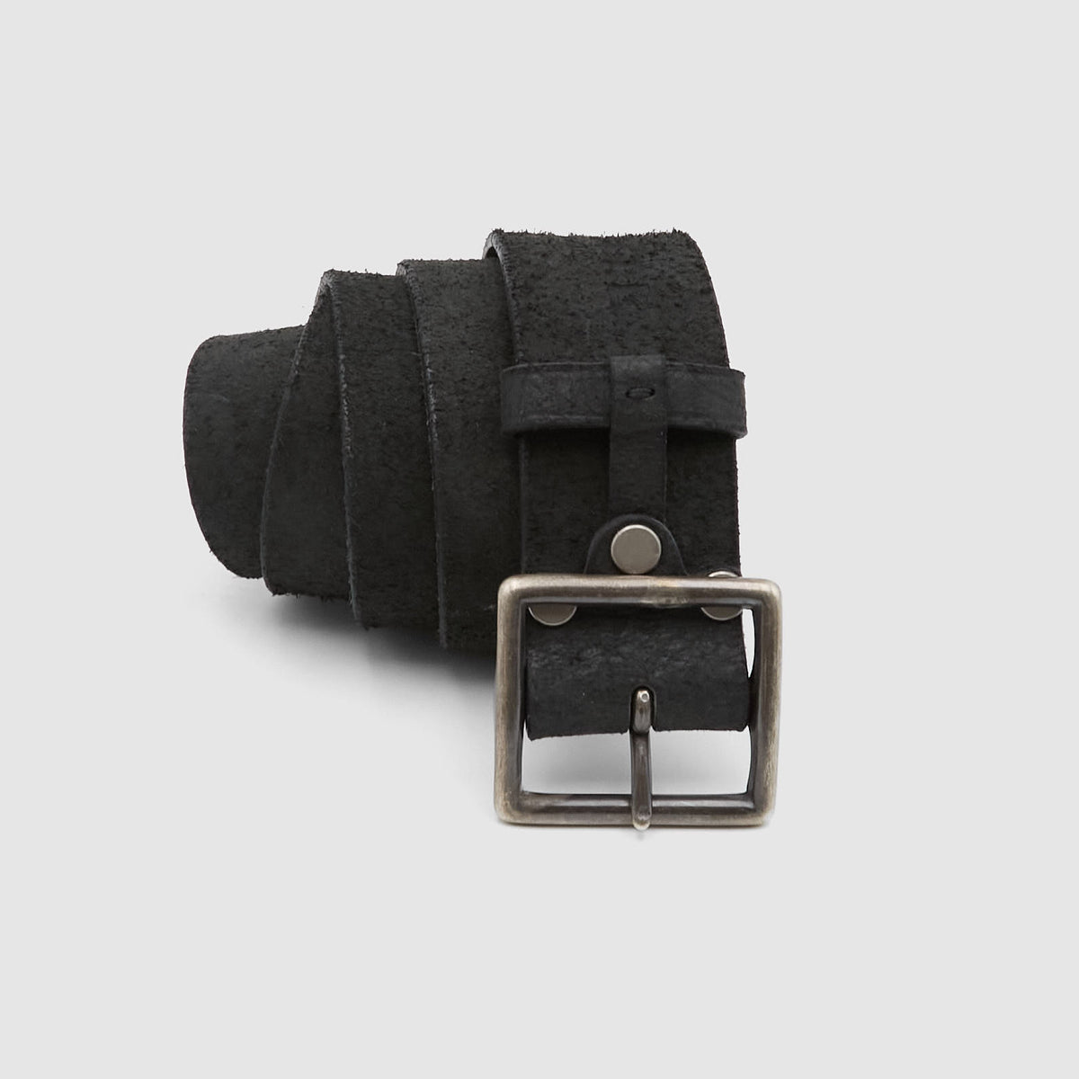 Double RL Distressed Rough-out Leather Belt