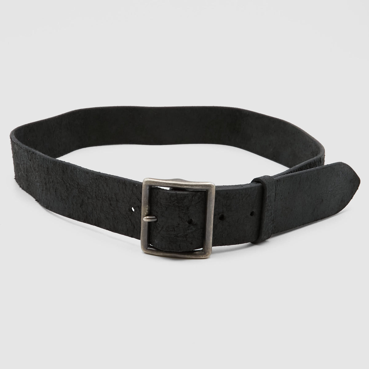 Double RL Distressed Rough-out Leather Belt