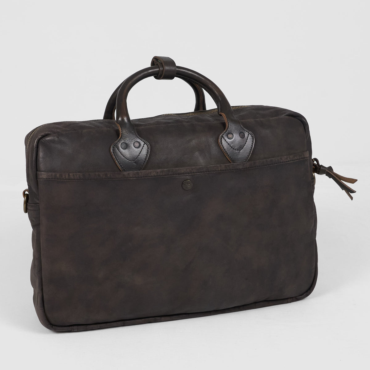 Double RL Leather Brief Case Medium